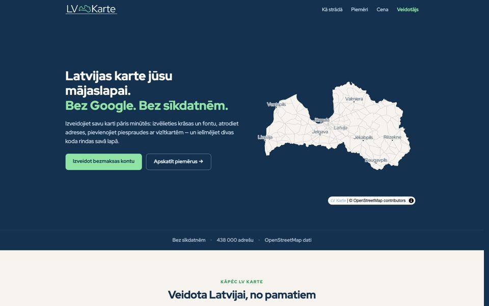 LV karte interaktīvā karte